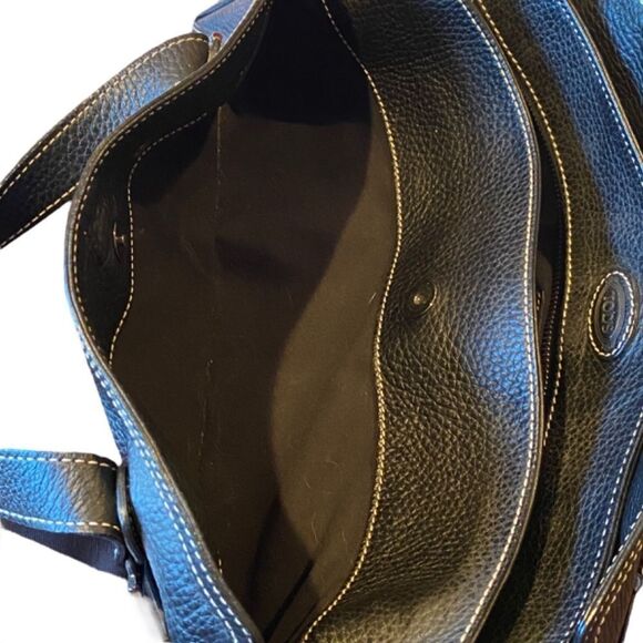 Vintage Tod’s Black Pebbled Leather Baquette Bag New - Picture 6 of 15